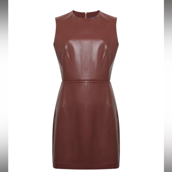 French Connection- Crolenda Faux Leather Cutout Dress - Picture 2 of 4